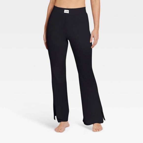 Jockey Generation™ Women's Organic Cotton Blend Flare Pants - Black M new 🆕 - Picture 1 of 6